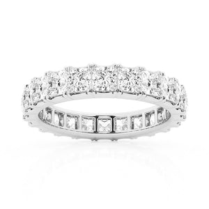 Princess Cut Moissanite Eternity Band - 5ctw.