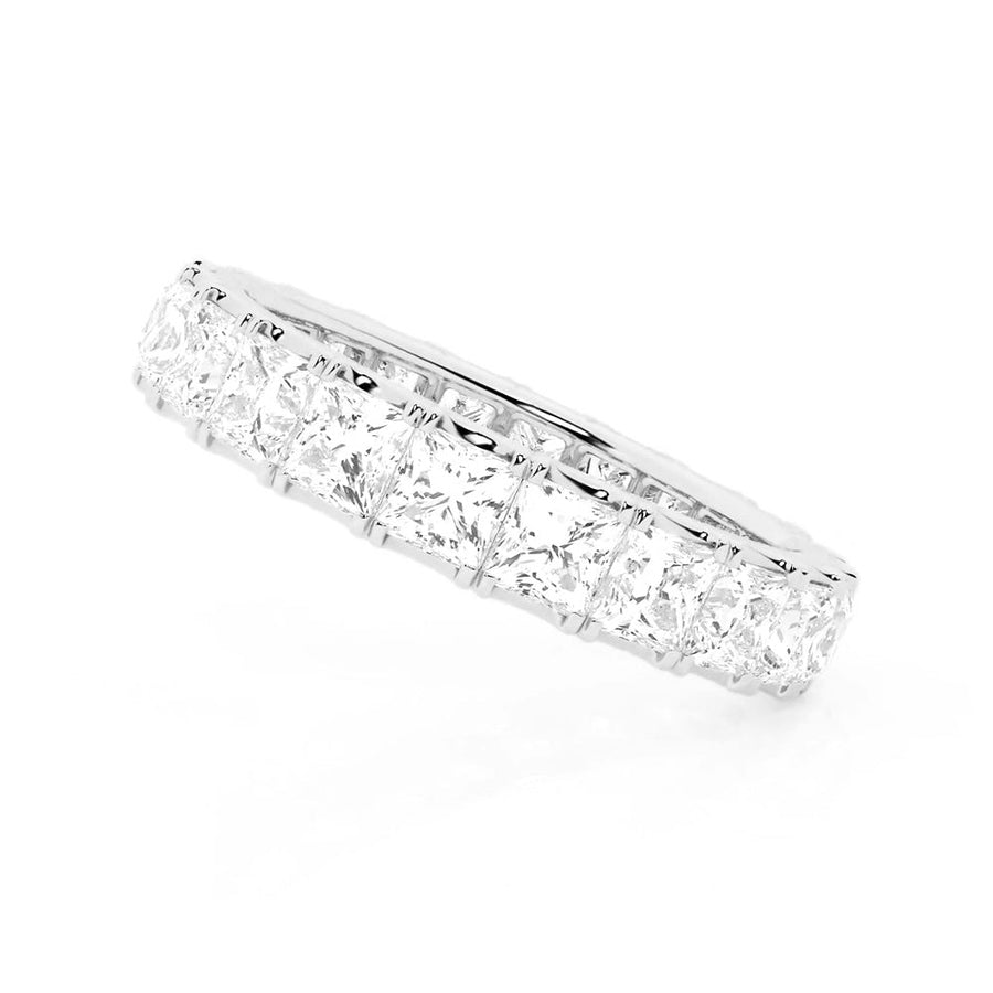 Princess Cut Moissanite Eternity Band - 5ctw.