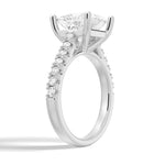 Princess Cut Pavé Moissanite Engagement Ring