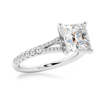 Princess Cut Split-Shank Moissanite Bridal Set