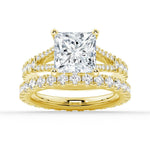 Princess Cut Split-Shank Moissanite Bridal Set