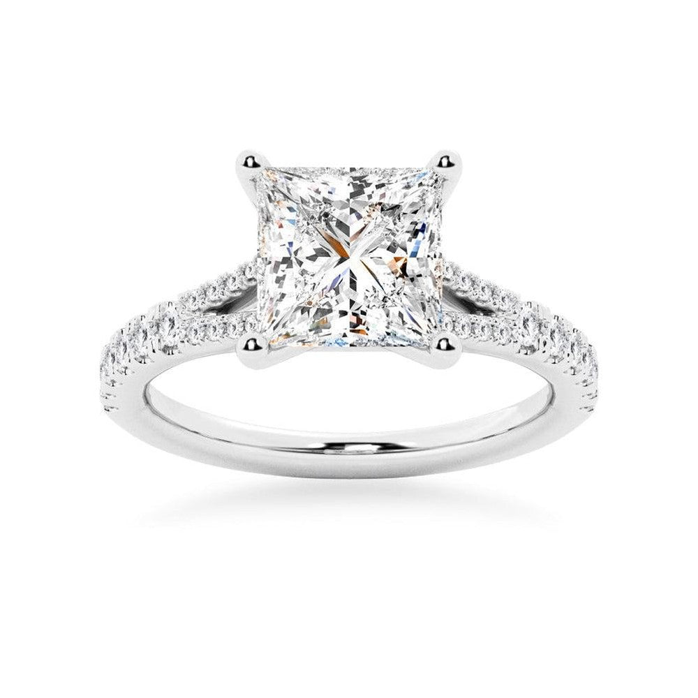 Princess Cut Split-Shank Moissanite Bridal Set