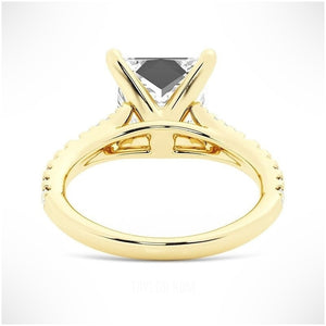 Princess Cut Split-Shank Moissanite Ring