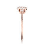 Princess Cut Three Stone Lab Grown Diamond Engagement Ring