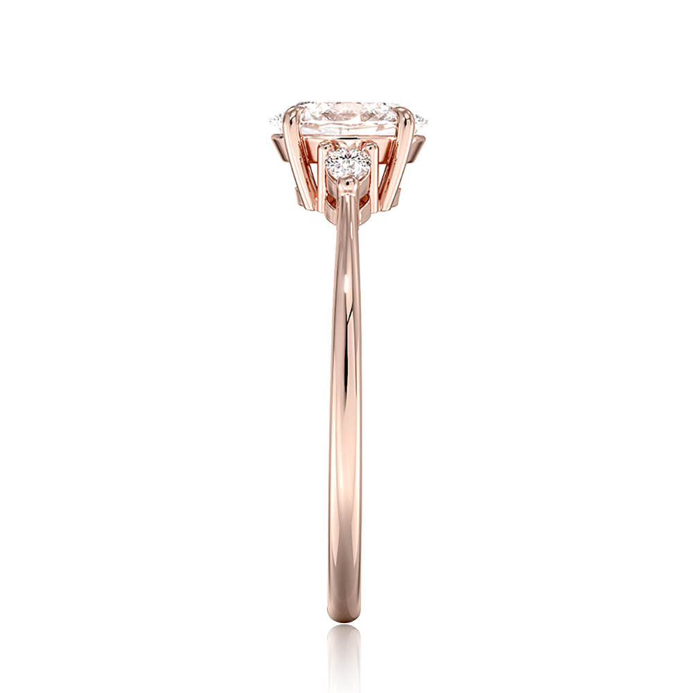 Princess Cut Three Stone Lab Grown Diamond Engagement Ring