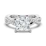 Princess Cut Twist Vine Moissanite Bridal Set