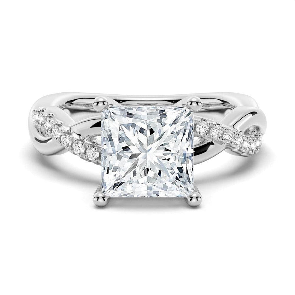 Princess Cut Twist Vine Moissanite Bridal Set