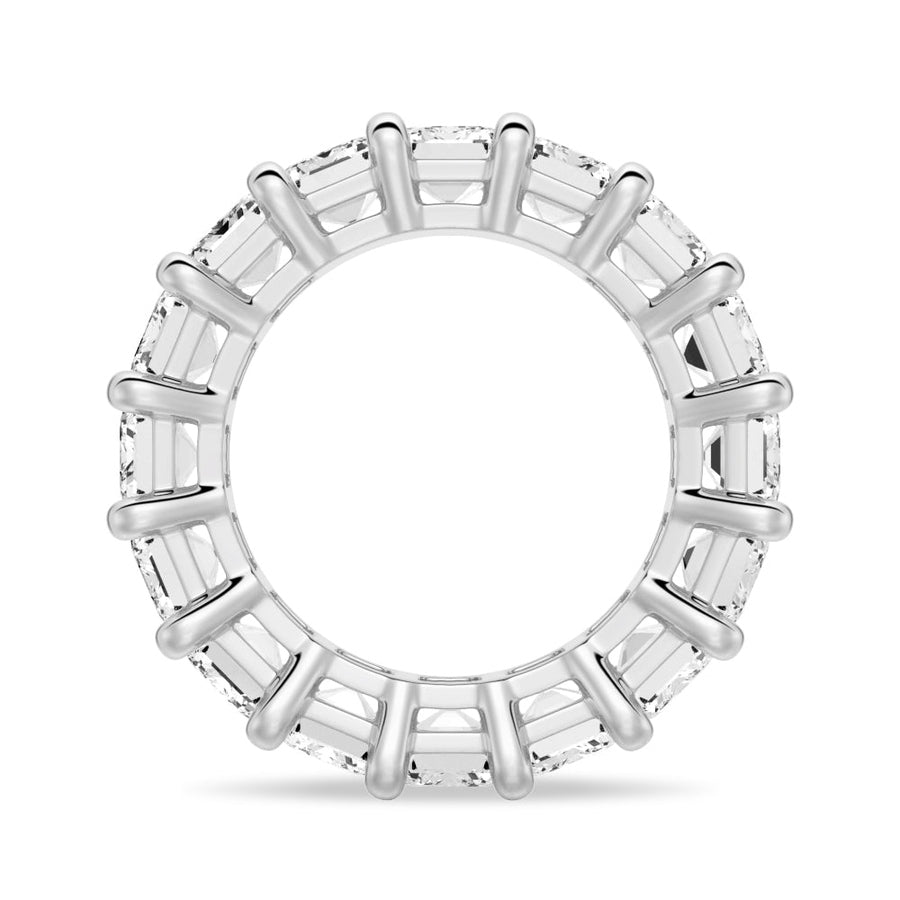 Prong-Set Emerald-Cut Moissanite Eternity Wedding Band - 8.9 CT.