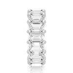 Prong-Set Emerald-Cut Moissanite Eternity Wedding Band - 8.9 CT.