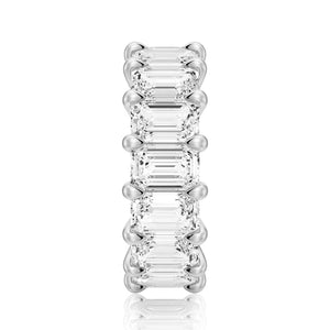 Prong-Set Emerald-Cut Moissanite Eternity Wedding Band - 8.9 CT.