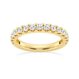 Radiant Brilliance Round Moissanite Wedding Band