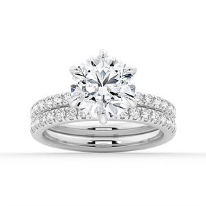 Radiant Moissanite Ring With Hidden Halo