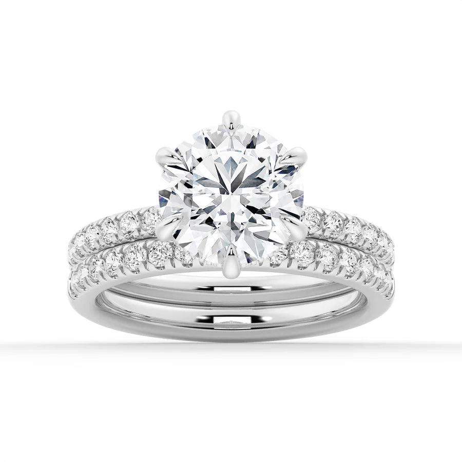 Radiant Moissanite Ring With Hidden Halo