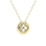 Round Cut Bezel-Set Moissanite Necklace