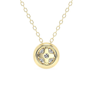 Round Cut Bezel-Set Moissanite Necklace