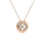 Round Cut Bezel-Set Moissanite Necklace