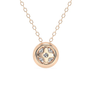 Round Cut Bezel-Set Moissanite Necklace