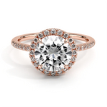 Round Cut Halo Lab Grown Diamond Engagement Ring