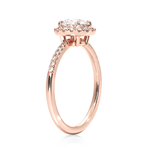 Round Cut Halo Lab Grown Diamond Engagement Ring