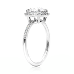 Round Cut Halo Lab Grown Diamond Engagement Ring