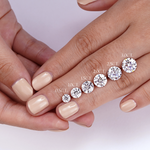Round Cut Halo Lab Grown Diamond Engagement Ring