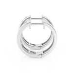 Round Cut Moissanite Channel Set Hoop Earrings