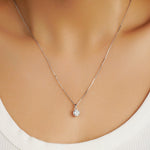 Round Cut Solitaire Moissanite Necklace