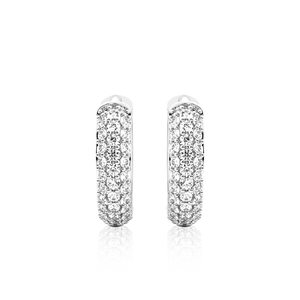 Round Pavé Moissanite Earrings - 1.36CTW