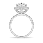 Round Shaped Moissanite Halo Engagement Ring