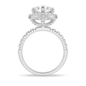 Round Shaped Moissanite Halo Engagement Ring