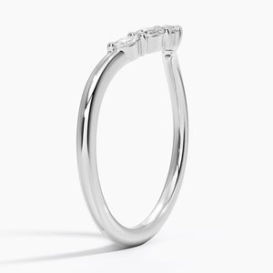 Round and Marquise Shaped Wedding Band