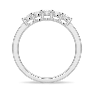 Shared Prong Set Moissanite Wedding Band