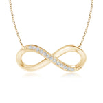 Sideways Pave-Set Moissanite Infinity Necklace