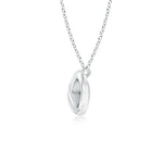 Sideways Pave-Set Moissanite Infinity Necklace