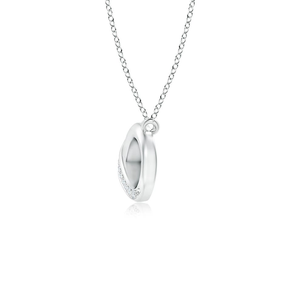 Sideways Pave-Set Moissanite Infinity Necklace