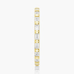 Slim Baguette Moissanite Stackable Band