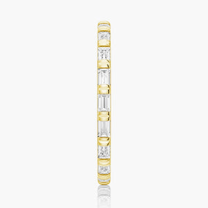 Slim Baguette Moissanite Stackable Band