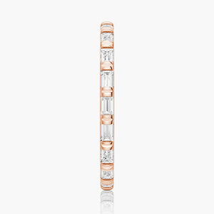 Slim Baguette Moissanite Stackable Band