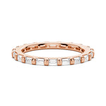 Slim Baguette Moissanite Stackable Band