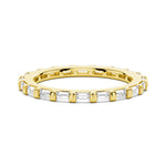 Slim Baguette Moissanite Stackable Band