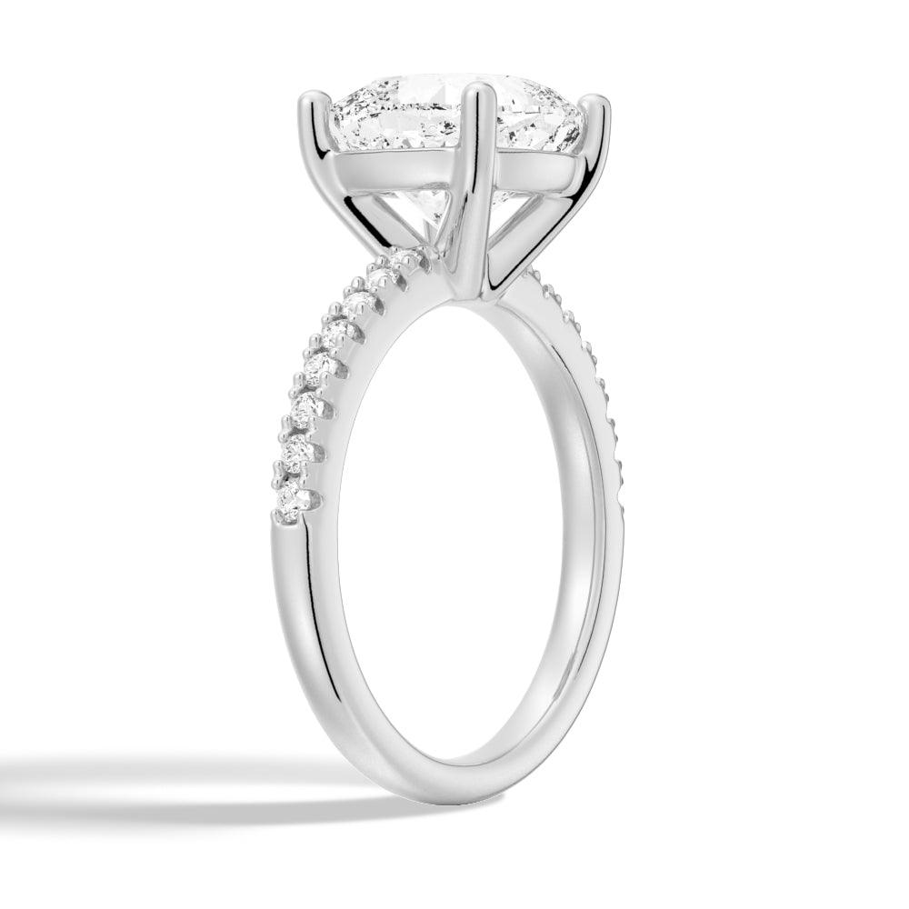 Solitaire Cushion Shaped Moissanite Bridal Set