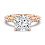 Solitaire Cushion Shaped Moissanite Bridal Set