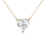 Solitaire Heart Cut Moissanite Necklace