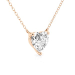 Solitaire Heart Cut Moissanite Necklace