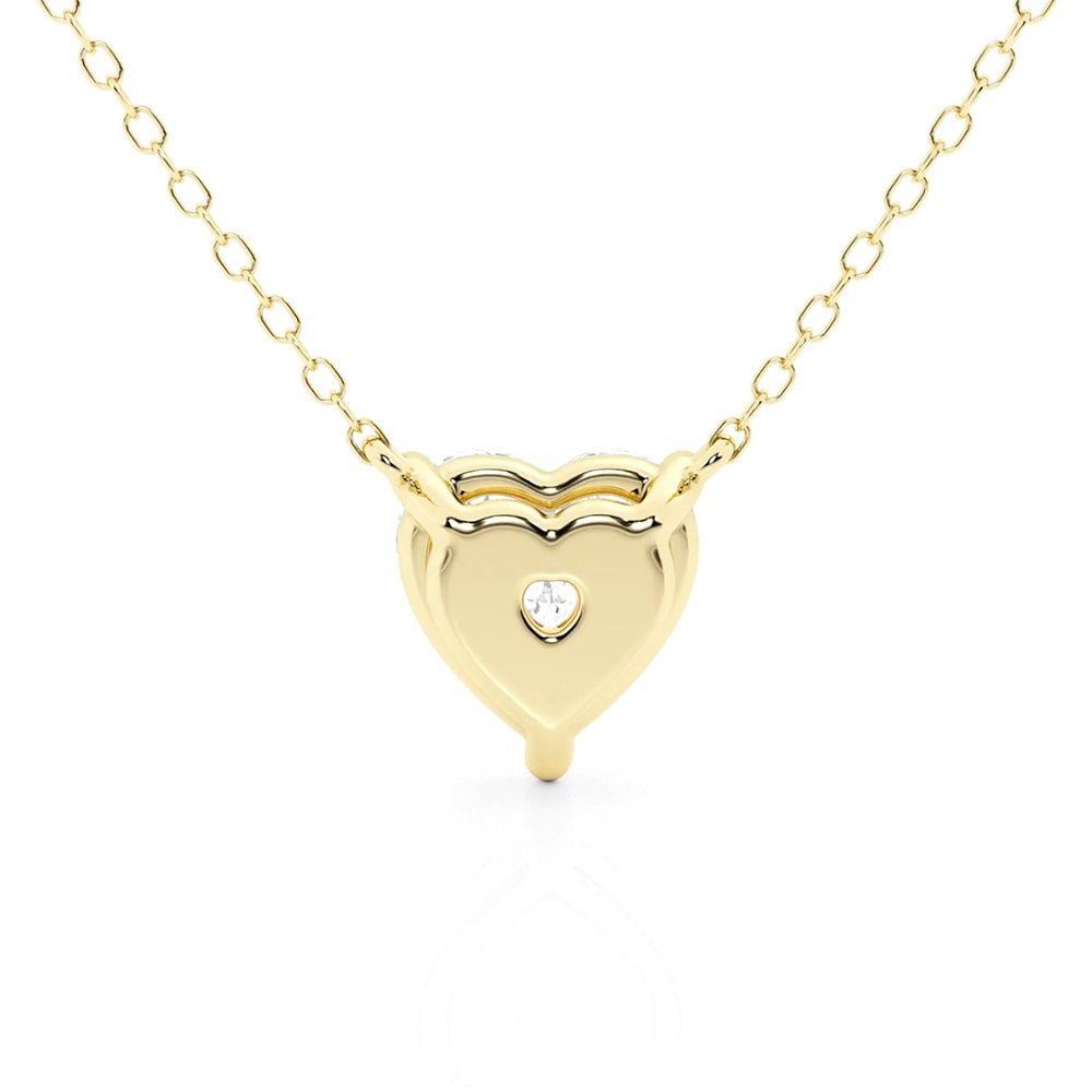 Solitaire Heart Cut Moissanite Necklace