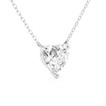 Solitaire Heart Cut Moissanite Necklace