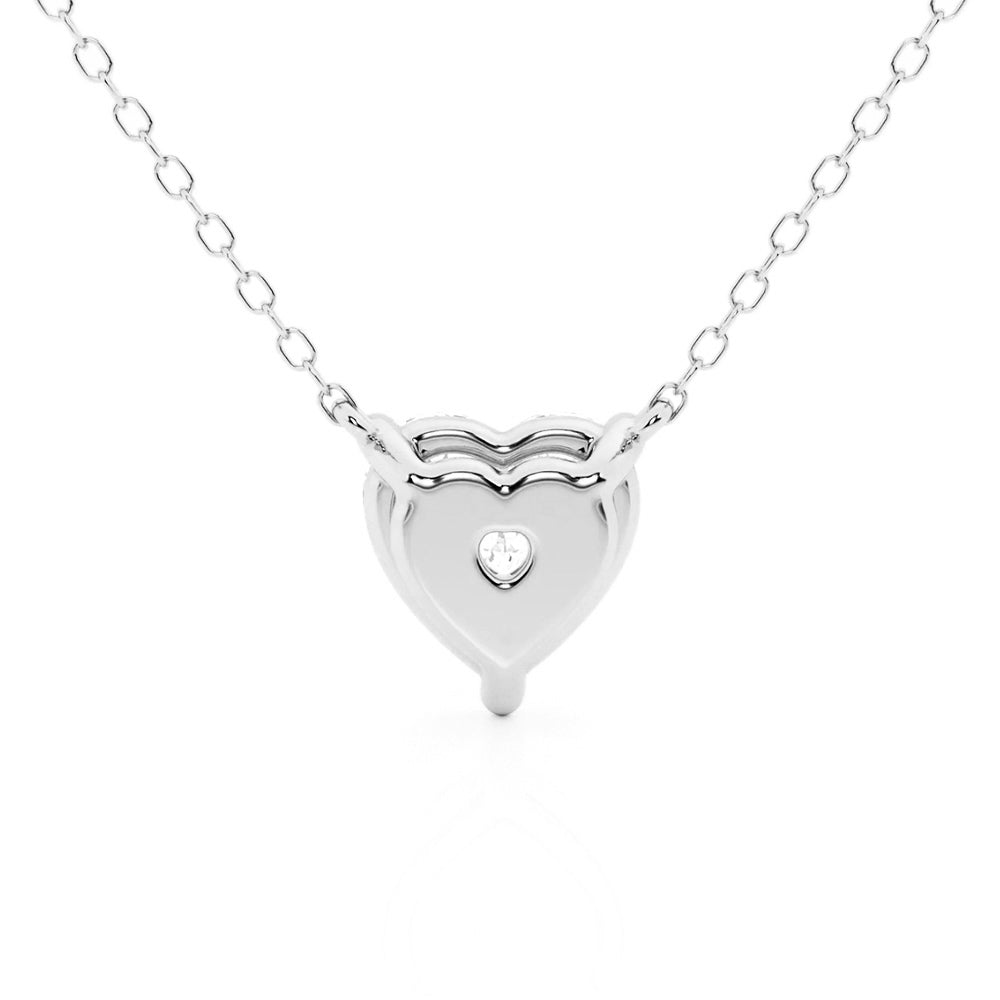 Solitaire Heart Cut Moissanite Necklace