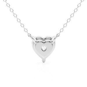 Solitaire Heart Cut Moissanite Necklace