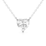 Solitaire Heart Cut Moissanite Necklace