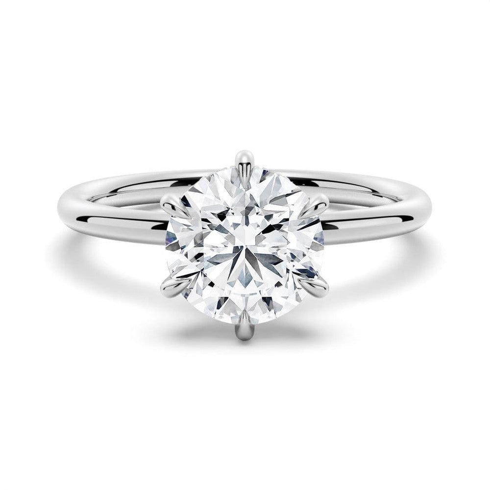 Solitaire Round Hidden Halo Moissanite Bridal Set